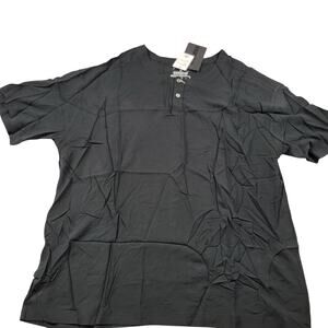 RawGear Sleep Raw Henley Black Short Sleeve Shirt Men’s Size M NWT